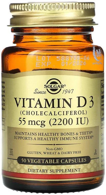 솔가 비타민D3 콜레칼시페롤 2200IU 50정, 1개 - 쿠팡
