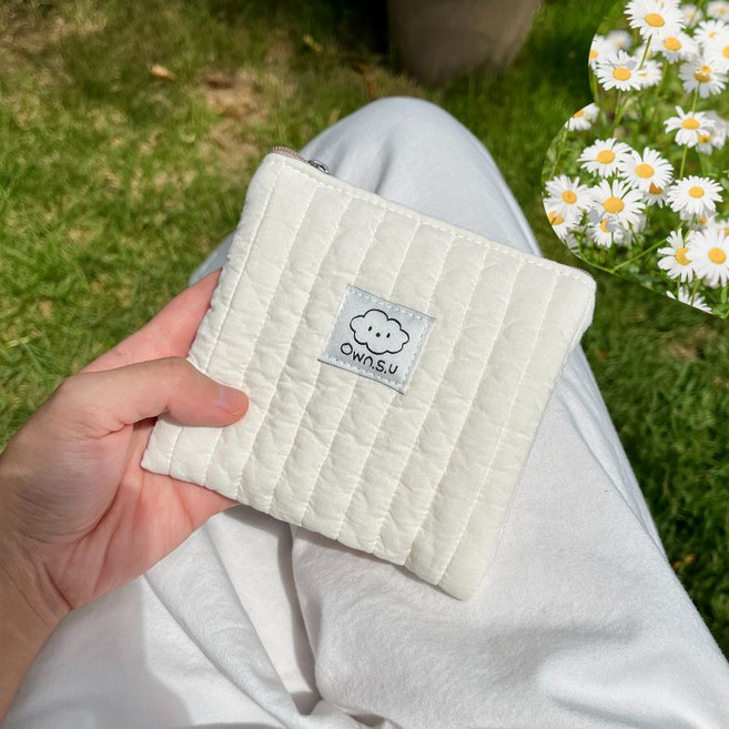 온소유 구름 폭신 순면 생리대 파우치 화장품 다용도