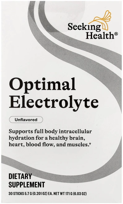 Seeking Health Optimal Electrolyte Unflavored 30 Sticks 0.201 oz (5.7 g) Each, 30 count - 쿠팡