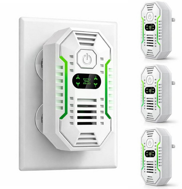 Cappsu Air Ionizers for Home with 4-Emitter Ion Release System 50M Ions/cm³ Plug-in Ionic Air P, 1-Emitter Ion Release