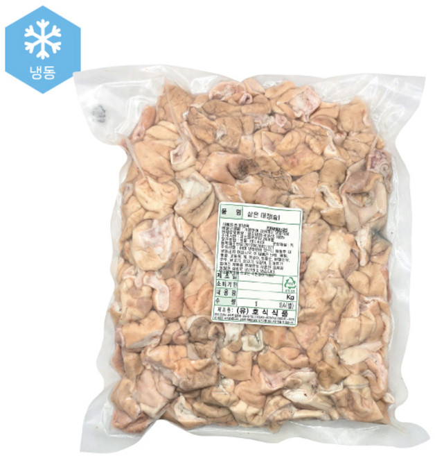 양만이 국내산 삶은 돼지 대창 슬라이스 500g 1kg 국밥 순대 재료 내장 절단, 1개