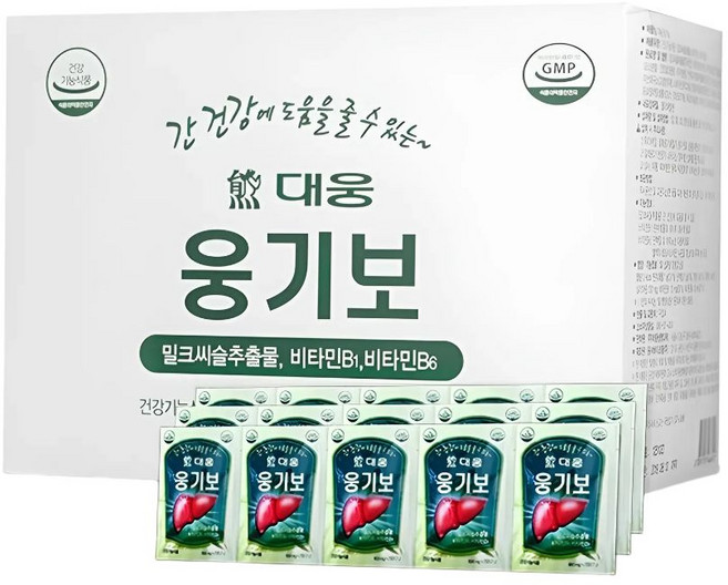 대웅생명과학 웅기보 2정 400포 총 800정 밀크시슬 간 피로회복 활력에너지 업, 400개