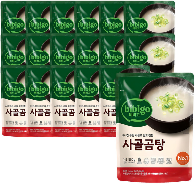 비비고 사골곰탕, 500g, 18개