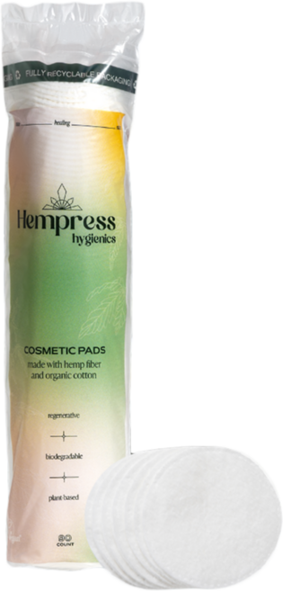 햄프레스하이제닉스 유기농 순면 햄프 화장솜, 1개, 90매입