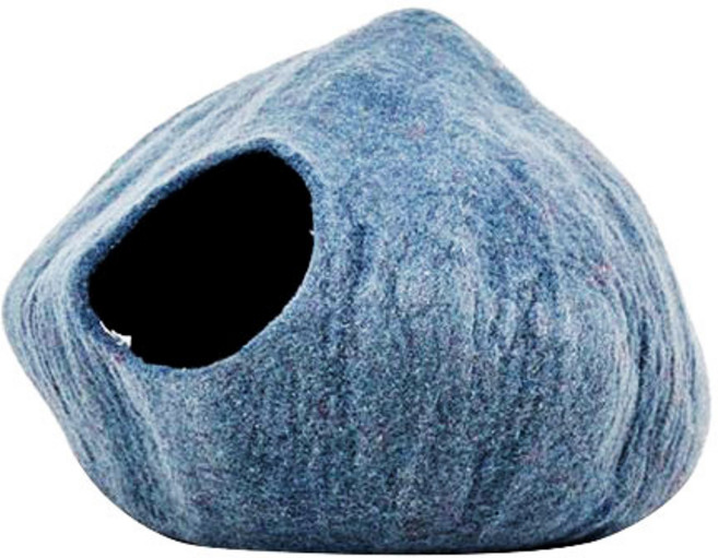 초롱이네 100% 양털 고양이 동굴 하우스 MADE IN NEPAL, 그레이, 1개