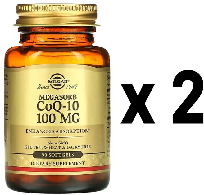솔가 메가소브 CoQ10 코큐텐 100mg 소프트젤 90정 2개 - 쿠팡
