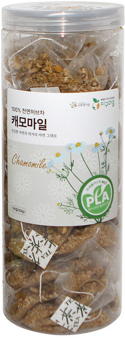지구마을 생분해필터 PLA 캐모마일 허브티백차, 1g, 1개, 50개입