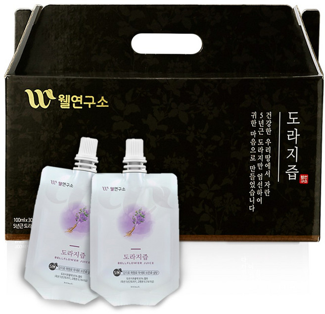 웰연구소 5년근 홍 도라지즙, 100ml, 30개