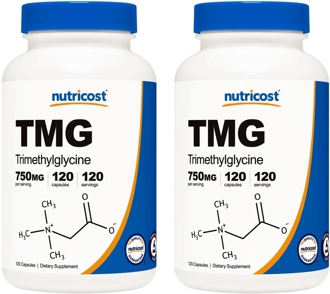 뉴트리코스트 TMG 트리메틸글리신 750mg 캡슐 글루텐 프리, 120정, 2개 - 쿠팡