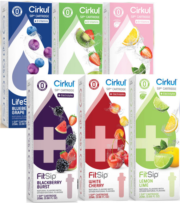 Cirkul 서큘 카트리지 20ml 10가지맛 중 2팩 배송, LifeSip, Strawberry Lemonade (Stevia)