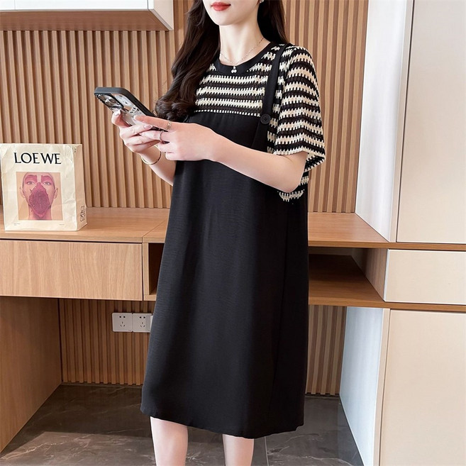 besteffie 여성용 심플 캐주얼 루즈핏 민소매 무지 원피스 봄 여름 미니 원피스 캠핑룩 K51