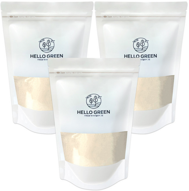 헬로우그린 도토리묵가루 1kg(팩) 도토리묵 도토리전분, 3개, 1kg