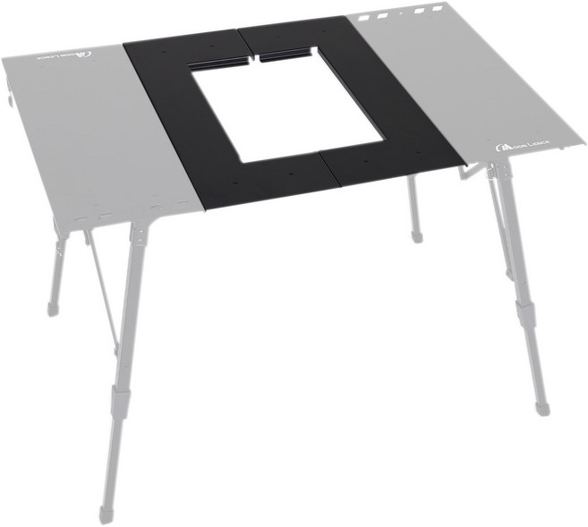 MOON LENCE IGT 4인용 테이블 캠핑 시스템 무단조절 캠핑 테이블 다용도 IGT 세트 두랄루민 가정용 야외 주방 자체 조립 고강도성능 캠핑 전술 테이블, 블랙