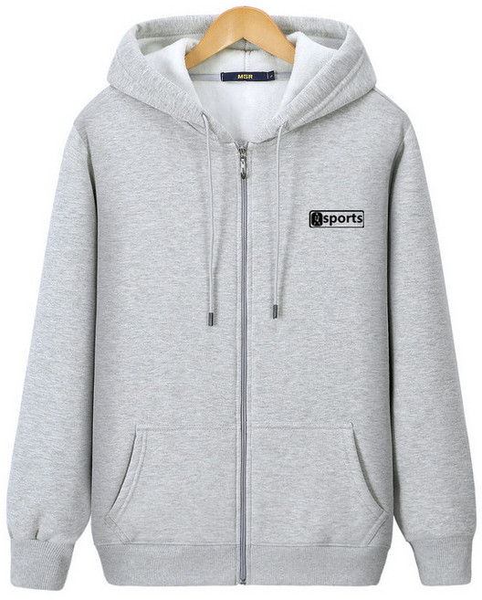 가을 겨울 기모 보온 남성 지퍼 후드티 젊은이 루즈핏 대형 캐주얼 멋진 후드 코트