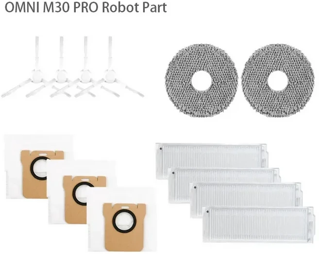 Xiaomi Mijia M30 Pro C107 교체 롤러 메인 사이드 브러시 Hepa 필터 천 먼지 봉투 예비 부품 액세서리