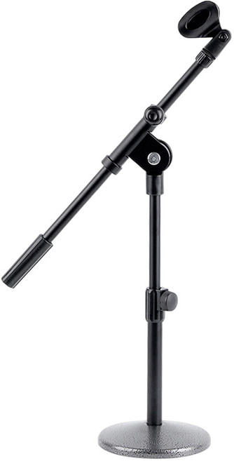 T자형 탁상용 마이크 스탠드 거치대 홀더 고중량 받침대, 1개, 블랙, MM01