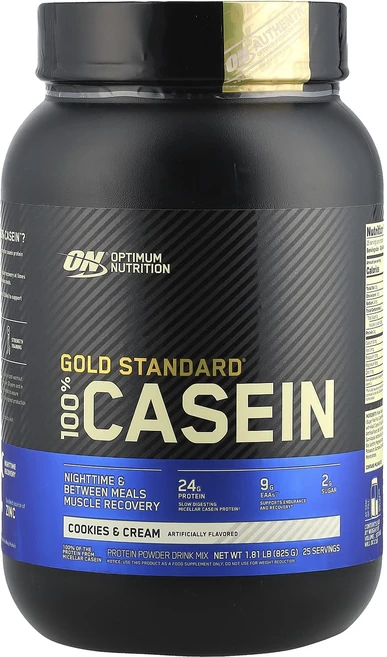 Optimum Nutrition Gold Standard® 100% 카제인 쿠키 & 크림 825g(1.81lb), 825g, 1개 - 쿠팡