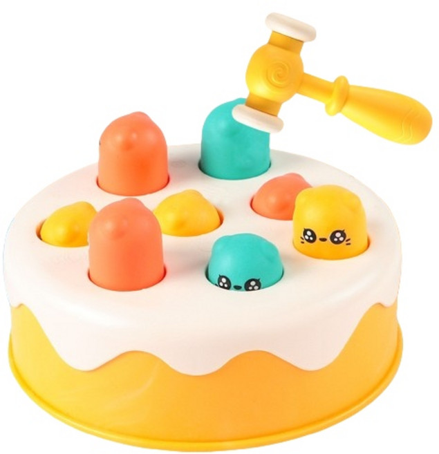 兒童打地鼠敲敲玩具 手指鍛鍊 益智親子互動遊戲, 1個, 黃色