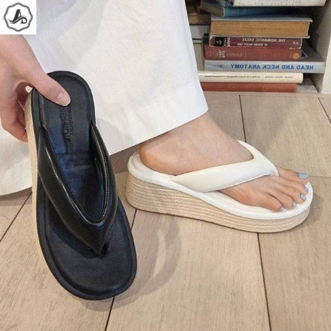 애슬릿 통굽 쪼리 발편한 쿠션 키높이 여름 슬리퍼 6cm