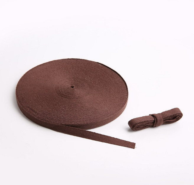 방구석상인 헤링본 면 테이프 끈 45m, 1개, 브라운-25mm