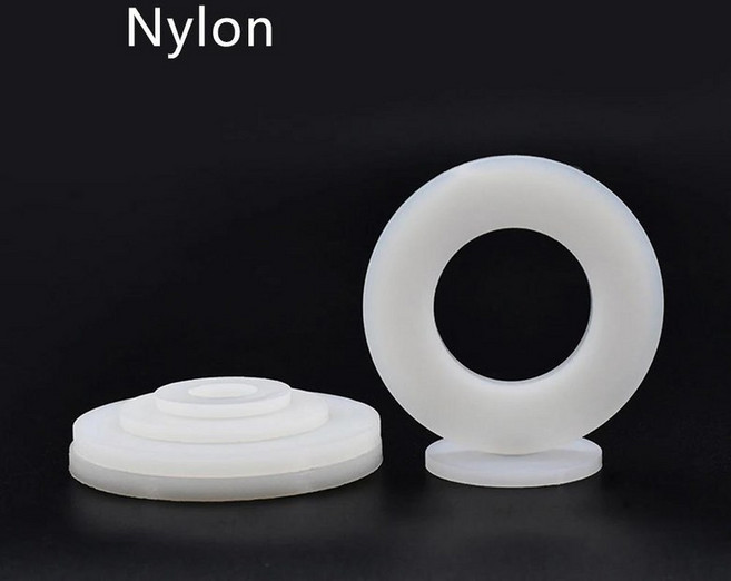 나일론 와셔 플랫 가스켓 플라스틱 씰링 하드 검정색 흰색 M2 M2.5 M3 M4 M5 M6 M8 M10, white, M4x12x1mm 40pcs