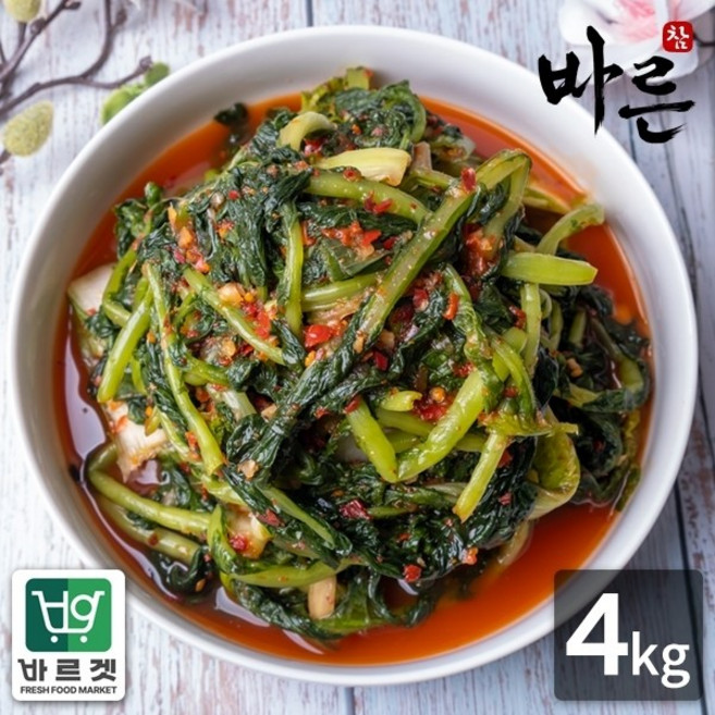 씨유웰 참바른김치 프리미엄 국내산 열무김치 4kg / 바른재료 바른위생, 1박스