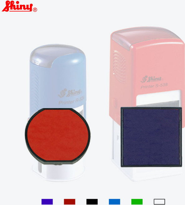 [삼촌네도장] 샤이니 자동스탬프 원형 정사각 리필 잉크 패드 교체 패드, 02.R-542D(542D-T24), 2.적색