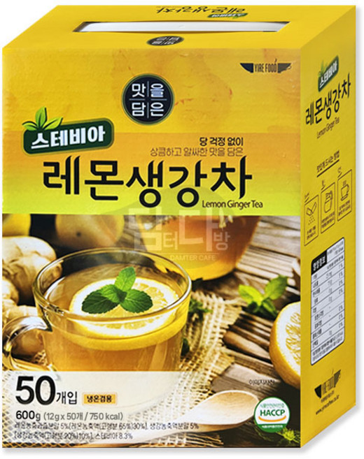 이레에프에스 스테비아 레몬생강차 50스틱, 1개, 50개입, 15g