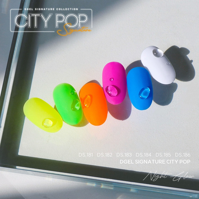 디젤 시그니처 시티팝 6종 단품 (택1) / 야광 형광 네온 여름 젤네일 젤폴리쉬, 1개, 12ml, DS.182 Green