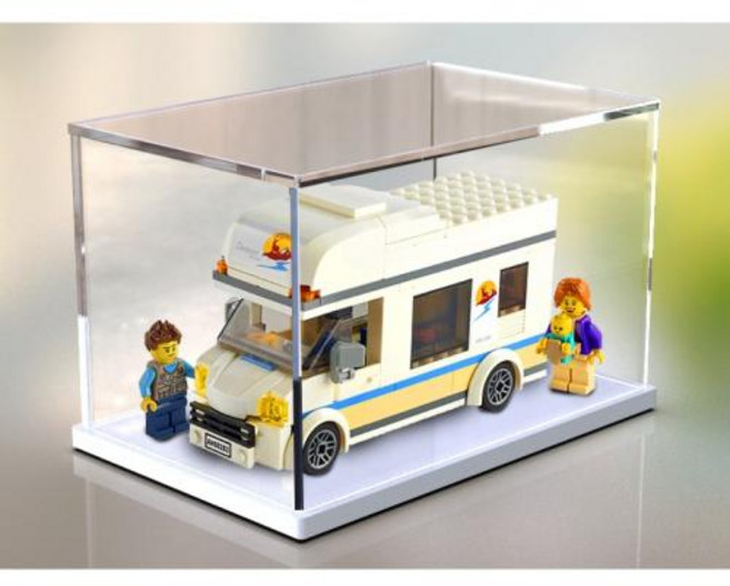 레고 시티 휴가용 캠핑밴 60283 아크릴 디스플레이 케이스 장식장, 1개