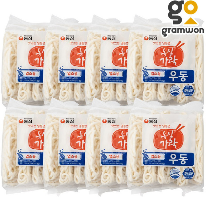 농심 가락 우동면 230g 5개입X8묶음 사누끼 우동 사리 냉동 업소용, 1개