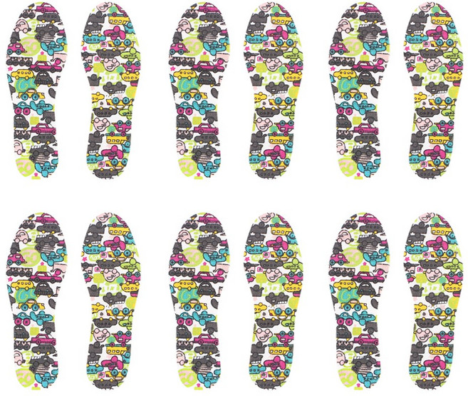 투데이리빙 6켤레 세트 어린이 사이즈 보정용 컷팅 깔창 유아 아동 키즈 교정 기능성 패드 사이즈 조절 폭신 라텍스 아치 쿠션