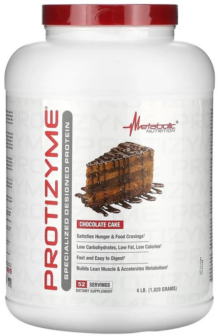 Metabolic Nutrition Protizyme Specialized Designed Protein Chocolate Cake 4 lb (1 820 g), 1814 g, 1개, 1.814kg - 쿠팡