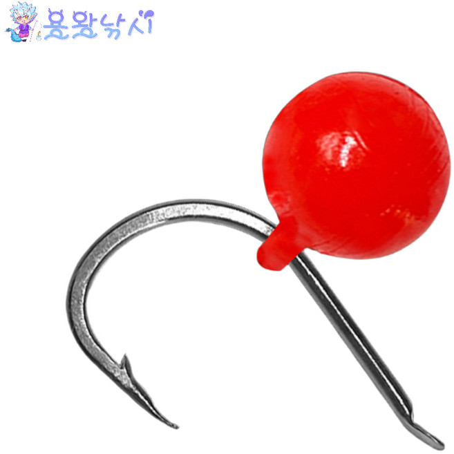 용왕낚시 루어공 물에뜨는 가짜미끼 0.2g / 0.4g 소프트베이트 인조미끼 배스낚시, 1세트, 빨강