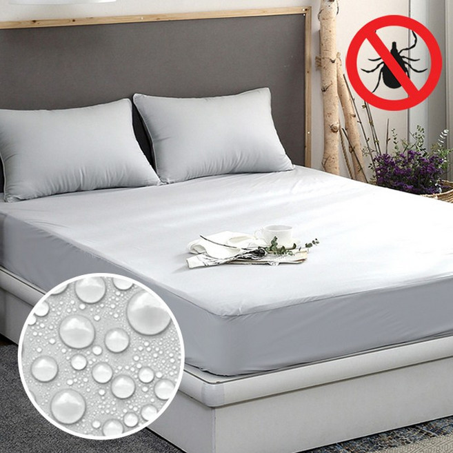 매트리스 방수커버 텐셀 그레이 밴드형 S/SS/Q/DK/SK 위드휴, 옵션선택