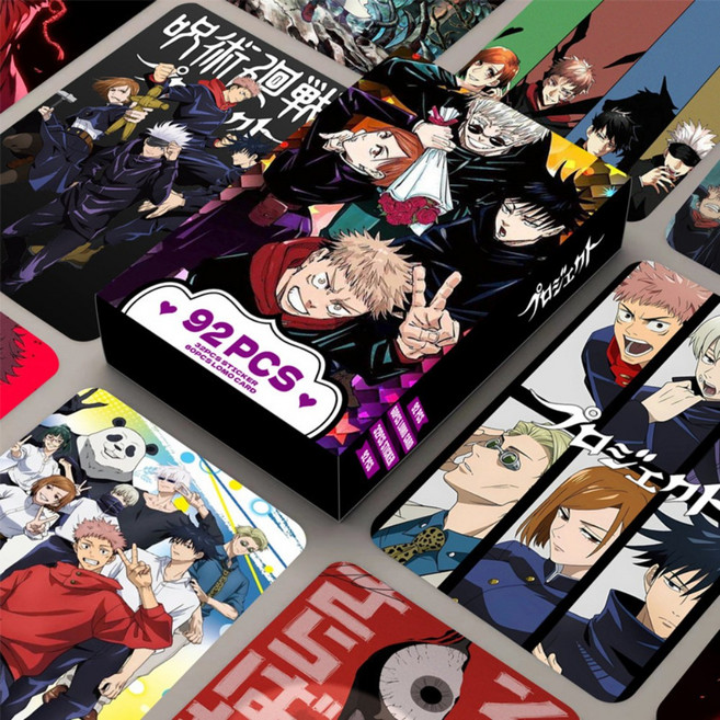 애니메이션 포토카드 스티커 세트, 주술회전(퍼플), 92장