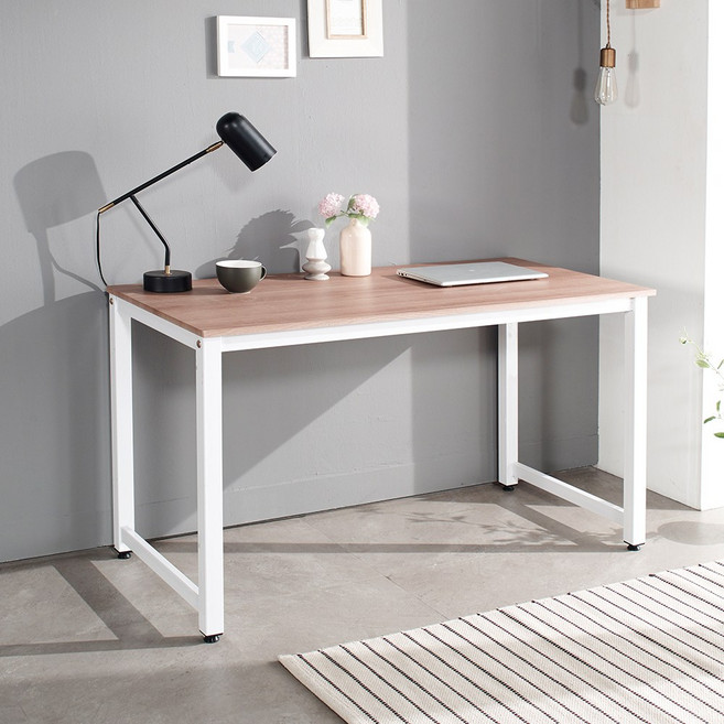 [국내제작] 인퍼니처 S1 컴퓨터책상 조립식 회의용 사무용 철제테이블, 화이트아카시아