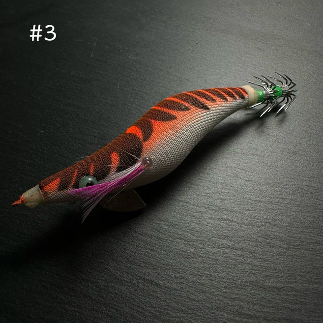 【ZOOM】虎皮木蝦 五色 平價木蝦 陌生海域推薦 烏賊木蝦 花枝 軟絲 花軟, 橘色#3,3.0, 1個, 14.6g