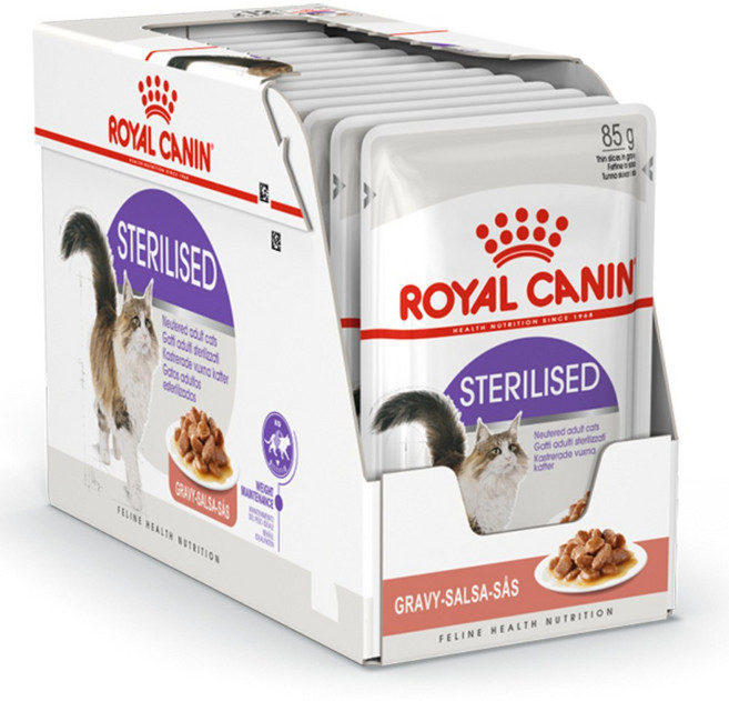 로얄캐닌 그레이비 스테럴라이즈드 파우치 85g 12개 24개 습식사료, 닭