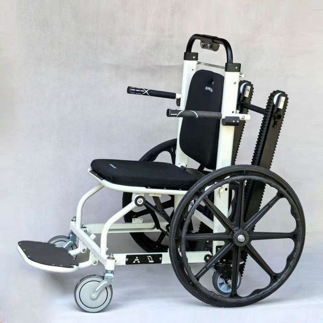 초경량 전동 리프팅 체어 - 휴대용 노인을 위한 계단 오르기, 1개, 빠른 분리-큰 바퀴-화이트, 기본 색상