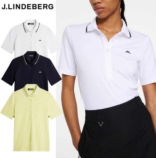 제이린드버그 골프웨어 여성 반팔 티 / 민디 폴로 탑 티셔츠 / 저지 소재 GWJT10730 0000 6855 M066