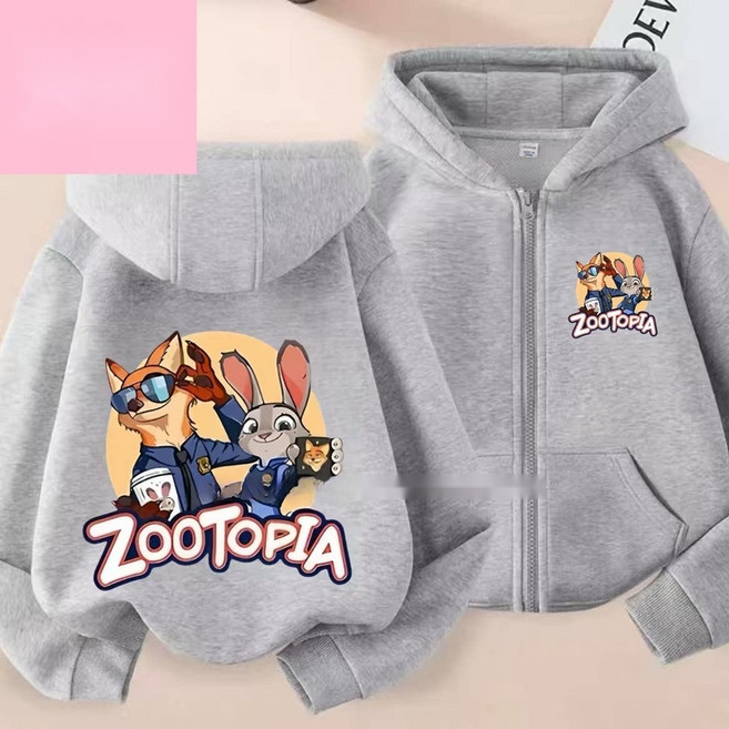 주토피아 남아여아 주디 닉 데일리룩 집업후드티셔츠