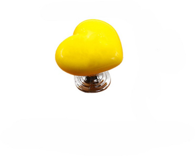 하트 다용도 손잡이 변기커버 찬장손잡이 서랍장손잡이 변기손잡이 화장실 위생, 노랑 5개