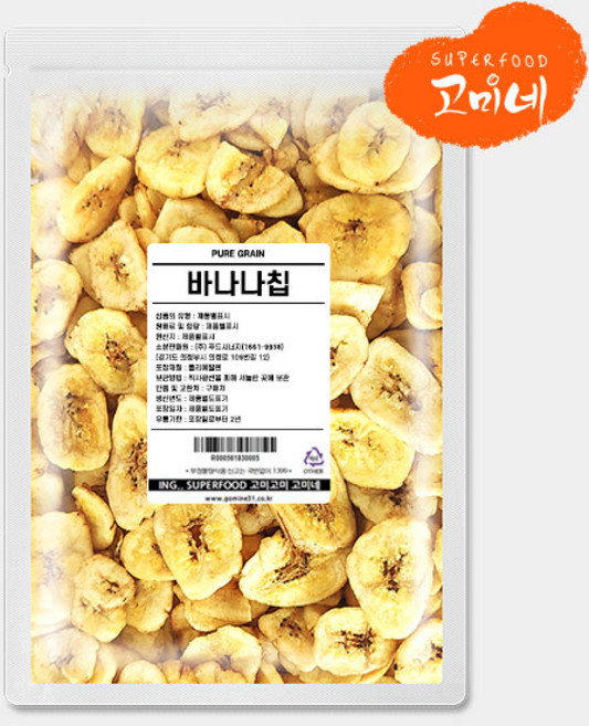 바나나칩 바삭하고 달콤한 웰빙 간식, 1kg, 1개