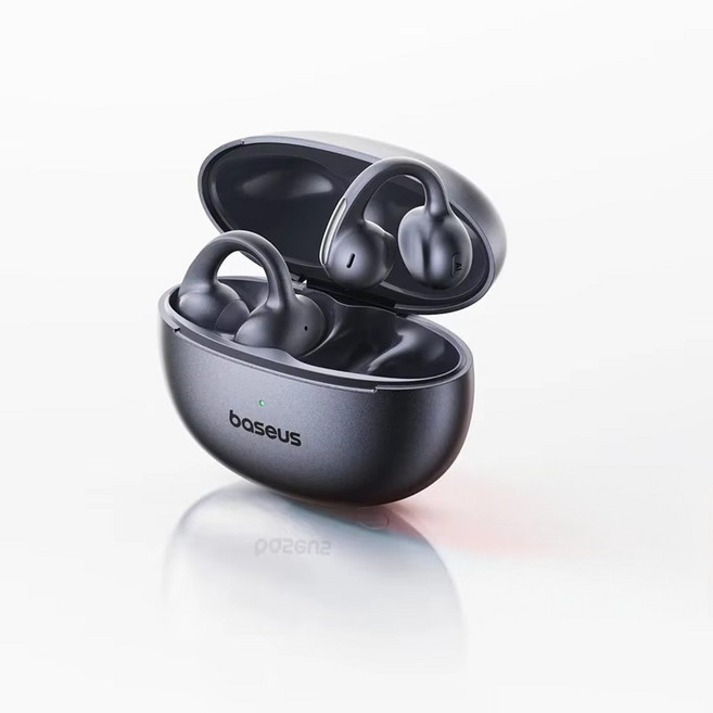 베이스어스 MC1 Pro 무선 블루투스 6.0 이어클립 이어버드 IP67 방수 헤드폰, Titanium