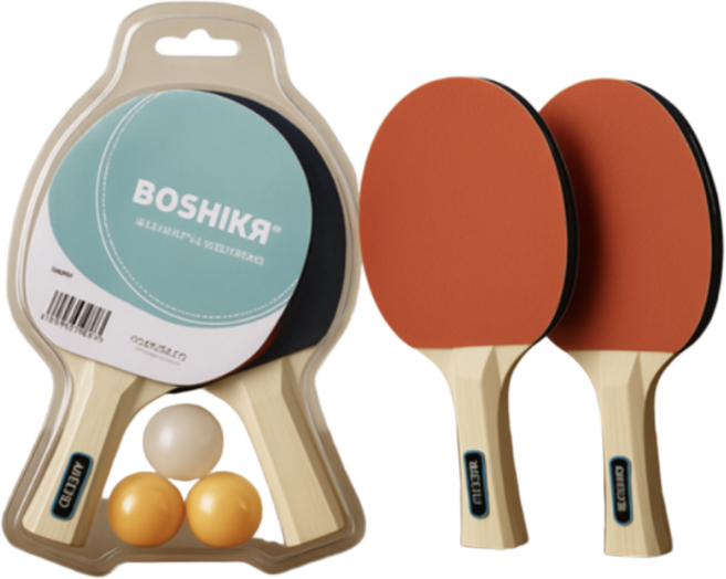 누어리 그립감좋은 양면 탁구라켓 2p + 탁구공 3p, 1세트, 기본형