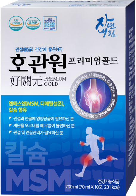 호관원 프리미엄 골드 관절건강 MSM 70ml 60포, 30개