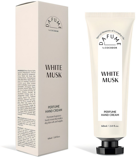 다퓸 바이 코코도르 시그니처 퍼퓸 핸드크림 화이트머스크, 60ml, 1개