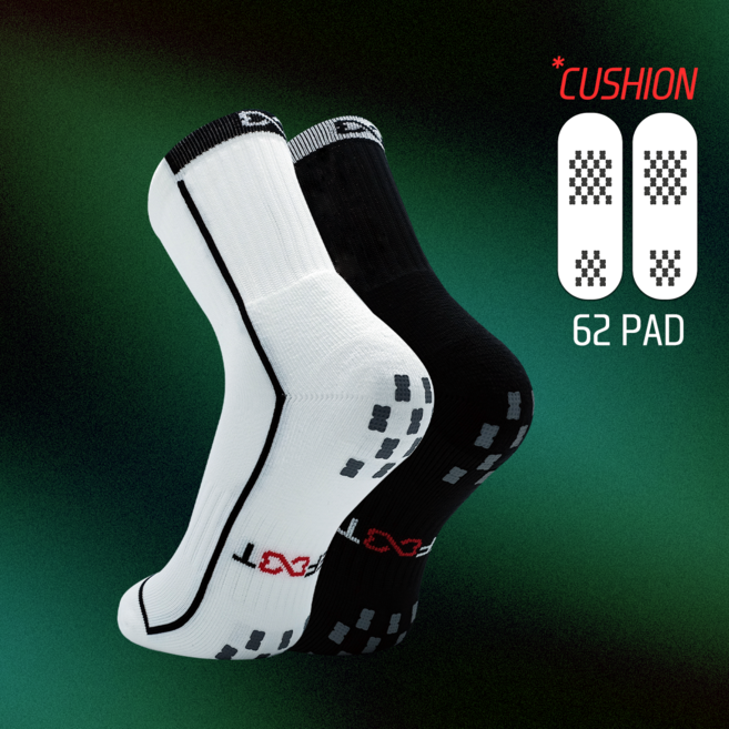 위풋 더블 논슬립 골프 삭스 골프 스포츠양말 등산 테니스 사이클, 화이트, M (250-270), 1개