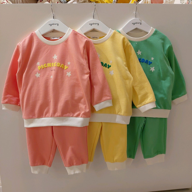 아가방 NC청주점#24년봄신상~ 등원룩으로 추천하는 맨투맨 상하